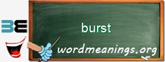 WordMeaning blackboard for burst